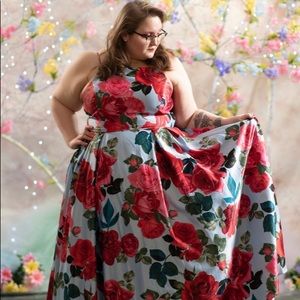 High low floral prom dress
